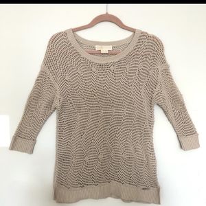 MICHAEL KORS KNITTED 3/4 SLEEVE TOP
